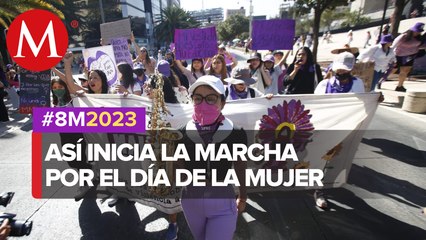 Comienza movilización por el 8M desde Paseo de la Reforma