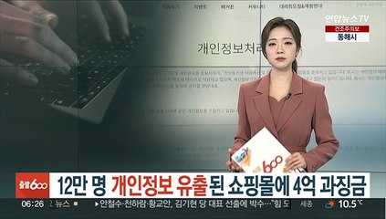 12만 명 개인정보 유출된 쇼핑몰 4억 과징금
