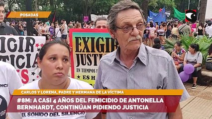 #8M: A casi 4 años del femicidio de Antonella Bernhardt, continúan pidiendo justicia