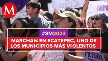 Mujeres exigen un alto a la violencia de género y feminicidios en Ecatepec, EdoMex