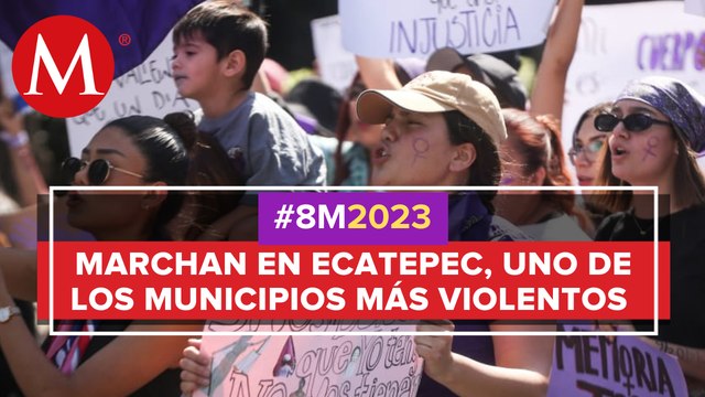 Mujeres exigen un alto a la violencia de género y feminicidios en Ecatepec, EdoMex