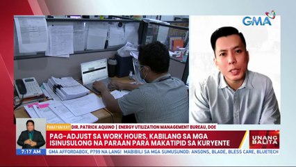 Pag-adjust sa work hours, kabilang sa mga isinusulong na paraan para makatipid sa kuryente | UB