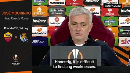 Mourinho struggles to 'find any weaknesses' in Real Sociedad