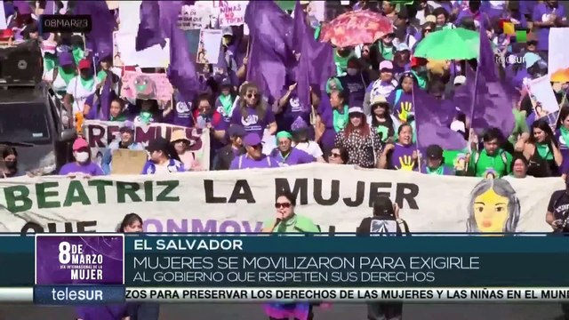 El Salvador: Mujeres se movilizan para exigir respeto por sus derechos