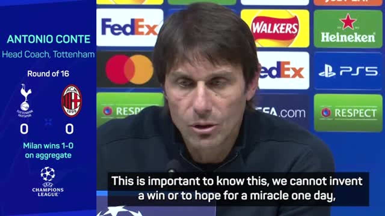 Spurs fans can't expect a 'miracle' - Conte on...