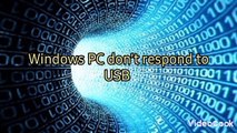 Computer would not respond to USB| what to do to fix it.