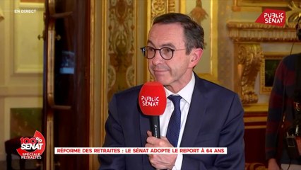 Retraites : Retailleau "heureux" après le vote du report de l'âge de départ à 64 ans