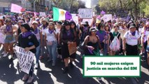 Miles de mujeres marchan, gritan y cubren de verde y morado las calles de la CDMX por 8M