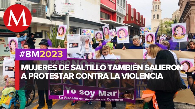 Finaliza marcha del 8M, donde 18 mil mujeres se manifestaron en Saltillo