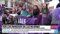 Informe desde París: francesas salieron a marchar a pesar de la lluvia