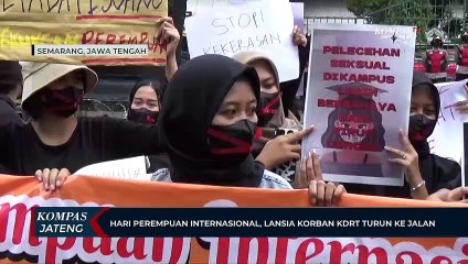 Hari Perempuan Internasional, Lansia Korban KDRT Turun ke Jalan