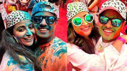 GHKKPM Fame Aishwarya Sharma और Neil Bhatt ने Holi Celebration पर खूब किया Enjoy