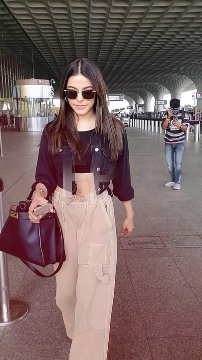 Alaya F Makes a Stylish Appearance at Mumbai Airport