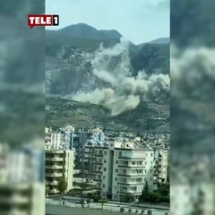 Vatandaşlar deprem sandı! Hatay'da taş ocağında dinamit patlatıldı