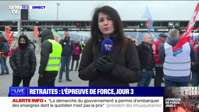 Réforme des retraites: troisième jour de mobilisation dans le secteur des transports avec un blocage au péage du Boulou