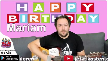 Happy Birthday, Mariam! Geburtstagsgrüße an Mariam