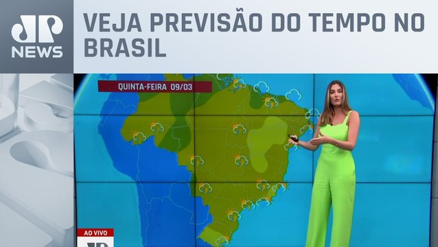 Dia quente e abafado com temporais pelo país nesta quinta-feira (09)