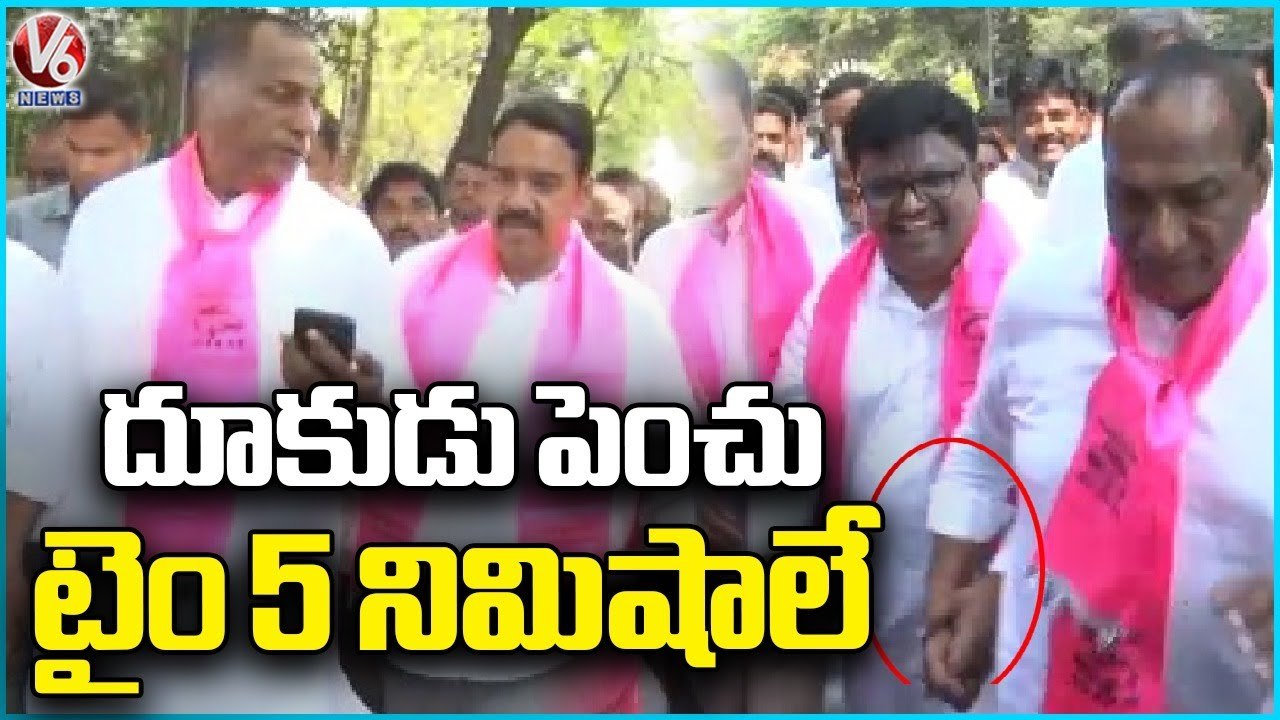 Minister Malla Reddy Fun With Desapati Srinivas | MLC Election Nominations | V6 News