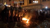 تصاویری از تظاهرات و ناآرامی تفلیس بر سر لایحه «عوامل خارجی» پارلمان گرجستان