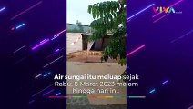 NGERI! Banjir Bandang Lahat, Rumah Warga Hanyut Terbawa Arus