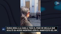 Dunia mira a la cara a todo el PSOE de Melilla que ocultó su acoso mientras leen el manifiesto del 8M