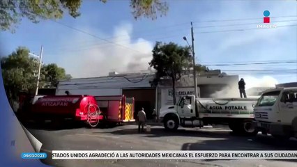 Incendio consume predio en Tultepec, Estado de México