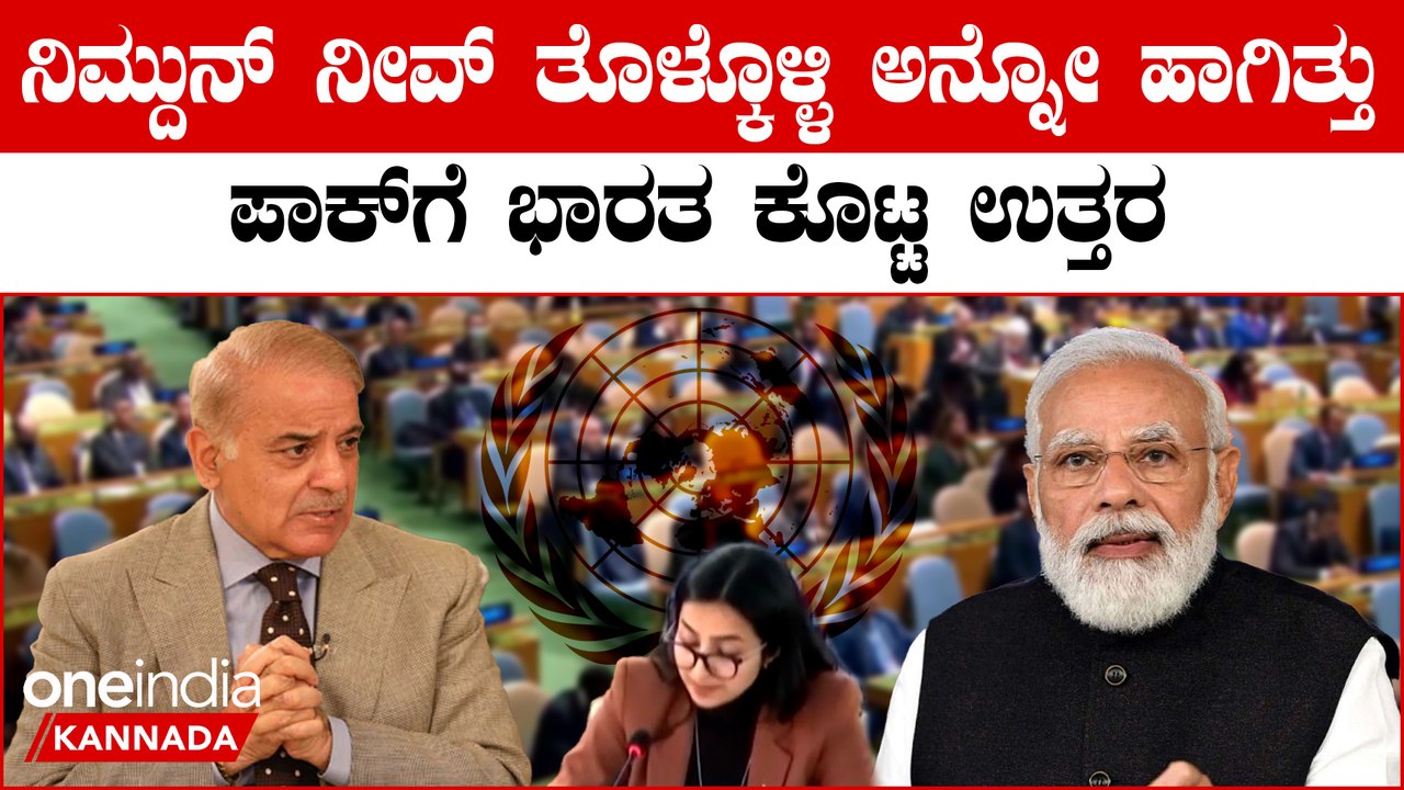 ವಿಶ್ವಸಂಸ್ಥೆ ಮೀಟಿಂಗ್ ನಲ್ಲಿ ಪಾಕಿಸ್ತಾನಕ್ಕೆ ಶಾಲಲ್ಲಿ ಸುತ್ಕೊಂಡ್ ಹೊಡೆದ ಭಾರತ | Oneindia Kannada