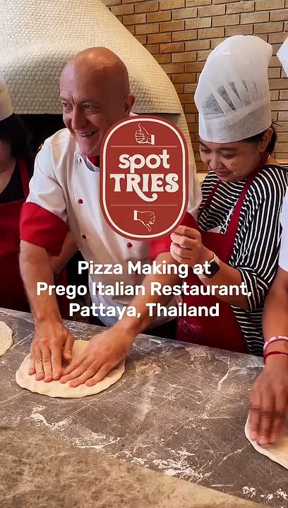 Pizza Making at Prego Italian Restaurant, Pattaya, Thailand