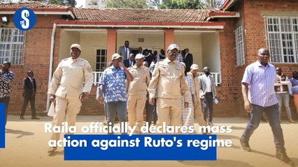 Raila officially declares mass action against Ruto's regime