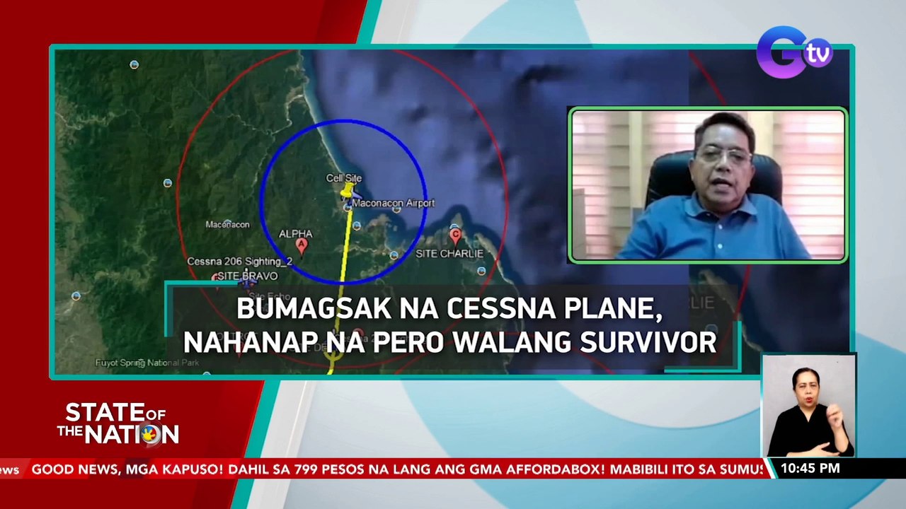 Bumagsak na Cessna plane, nahanap na; walang survivor | SONA