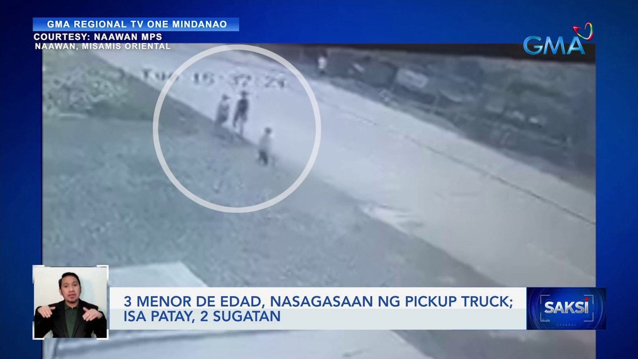 3 menor de edad, nasagasaan ng pickup truck; Isa patay, 2 sugatan | Saksi