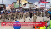 Hatay'da görev yapan askerler komando marşıyla kentten ayrıldı