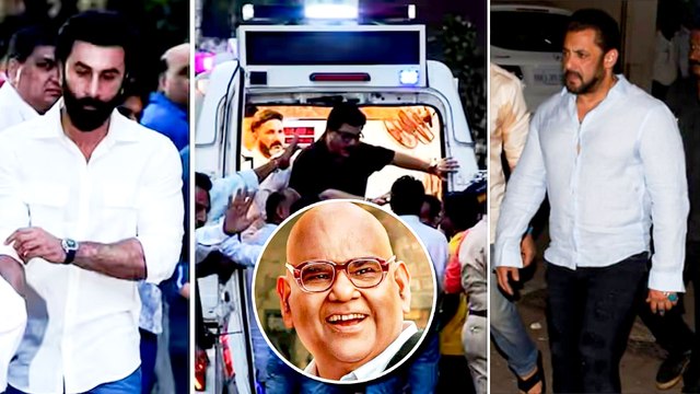 Salman Khan, Ranbir Kapoor & Others At Satish Kaushik's Last Rites