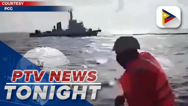 PCG installs oil spill booms in suspected sunken MT Princess Empress location to contain oil spread at sea