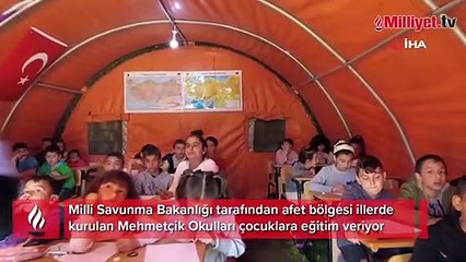 Mehmetçik Okulları afet bölgesinde eğitim veriyor