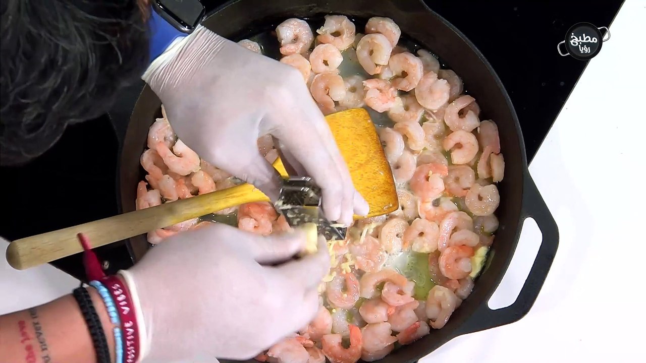 ‎فتة الجمبري مع الحمص الحب