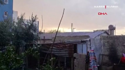 Depremin darmadağın ettiği hayalet şehir Osmaniye, dolu ve sağanağa teslim oldu