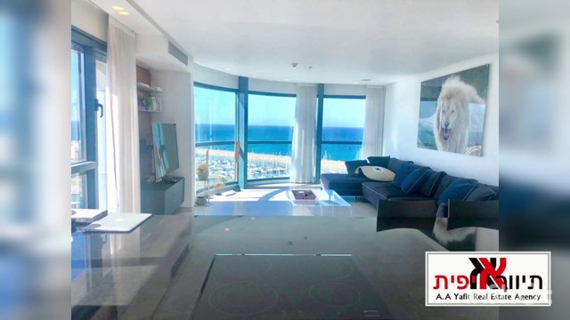 פנטהאוז להשכרה במרינה הרצליה, דירת פנטהאוז יוקרתי עם נוף מרהיב לים להשכרה