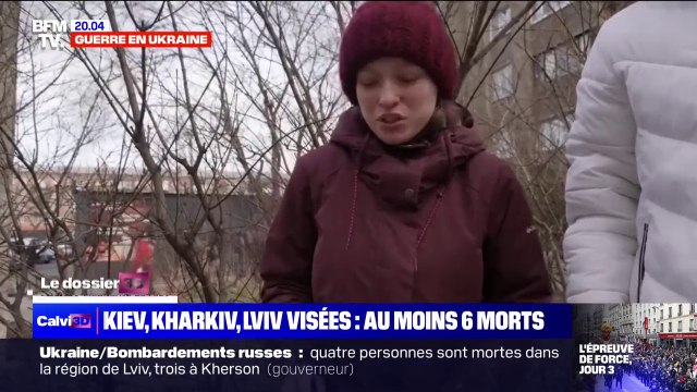 On s'est réveillés ce matin avec une forte explosion, on a couru dans le couloir racontent des habitants ukrainiens témoins des bombardements russes