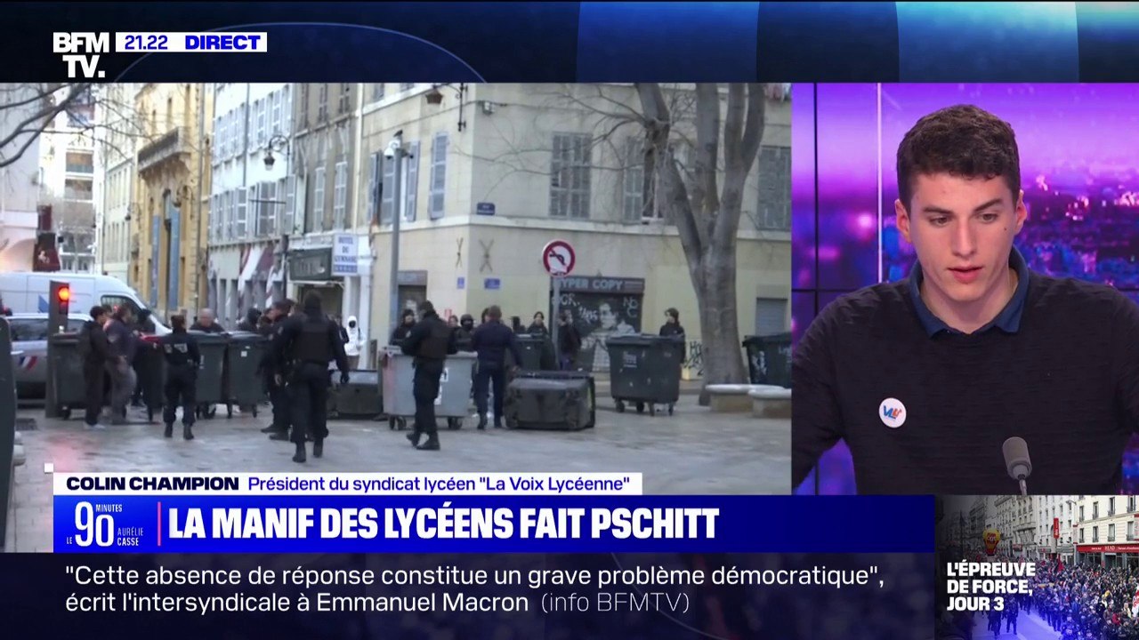 Retraites: Colin Champion (La Voix Lycéenne) affirme que "près de 10.000" lycéens étaient mobilisés à Paris ce jeudi