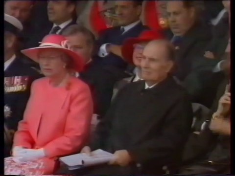 France 3 - 6 Juin 1994 - Extrait édition spéciale Débarquement en Normandie (accueil des chefs d'état et cérémonie militaire)
