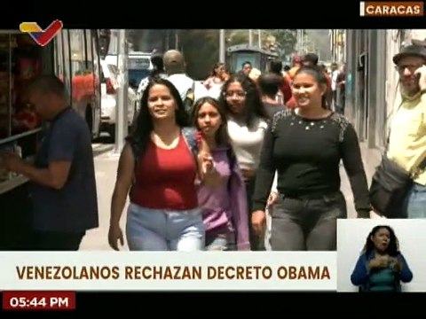 Caracas | Ciudadanos condenan y rechazan sanciones imperiales decretadas por Obama