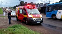 Motociclista fica ferido em acidente na Avenida Piquiri