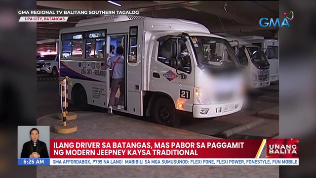 Ilang driver sa Batangas, mas pabor sa paggamit ng modern jeepney kaysa traditional | UB