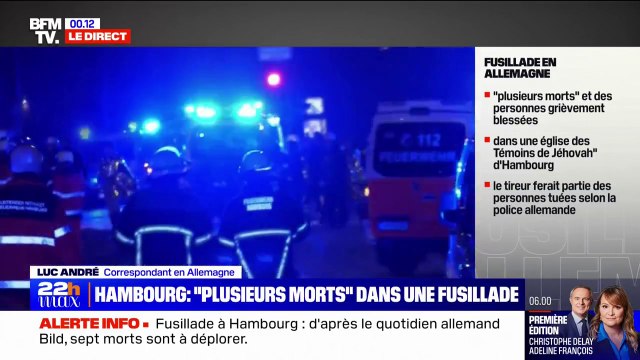 Fusillade à Hambourg: Les personnes tuées présentaient toutes des blessures par balle , selon un porte-parole de la police