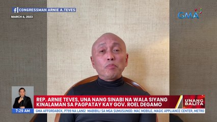 Rep. Arnie Teves, una nang sinabi na wala siyang kinalaman sa pagpatay kay Gov. Degamo | UB
