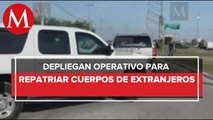 Trasladan en convoy los cuerpos de los estadunidenses hacia la frontera de EU