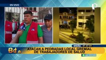 Atacan a pedradas local gremial de Tabajadores de Salud en Breña