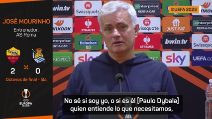 Mourinho: "Dybala ha hecho un trabajo extraordinario"