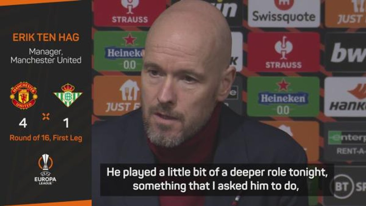 Bruno Fernandes was the 'best player on the pitch' against Betis - Ten Hag